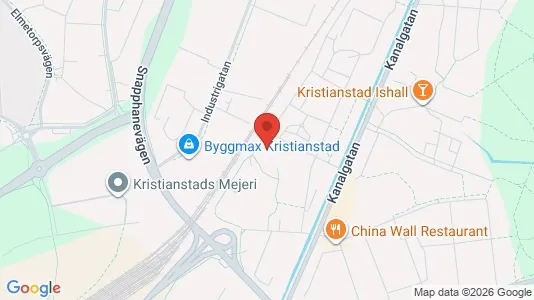 Lägenheter att hyra i Kristianstad - kort over placeringen