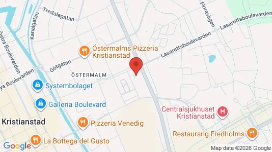 Lägenheter att hyra i Kristianstad - kort over placeringen