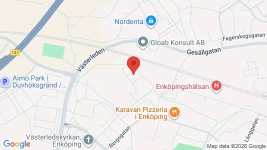 Lägenheter att hyra i Enköping - kort over placeringen