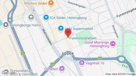 Lägenheter att hyra i Helsingborg - kort over placeringen