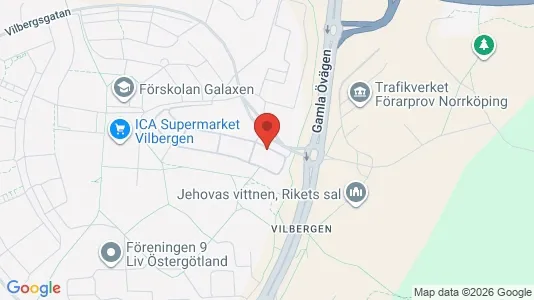 Lägenheter att hyra i Norrköping - kort over placeringen