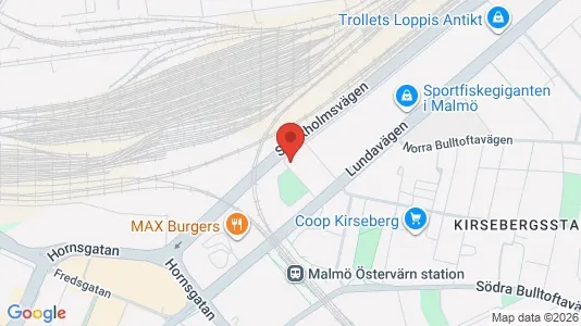 Lägenheter att hyra i Kirseberg - kort over placeringen
