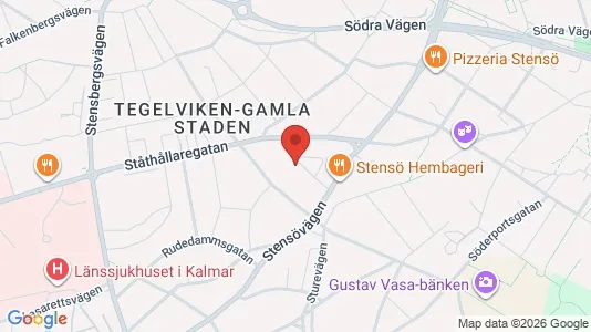 Bostadsrätter till salu i Kalmar - kort over placeringen