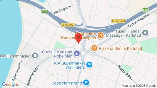 Lägenheter till salu i Karlstad - kort over placeringen