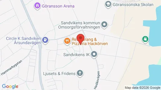 Bostadsrätter till salu i Sandviken - kort over placeringen