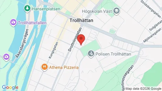 Bostadsrätter till salu i Trollhättan - kort over placeringen