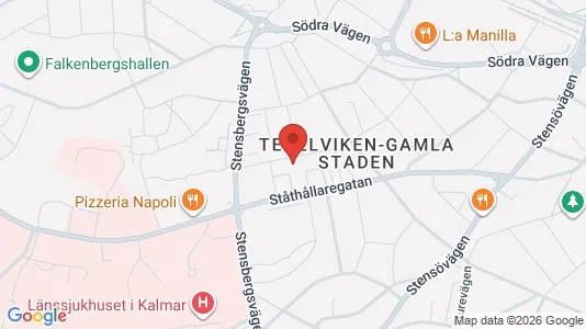 Lägenheter till salu i Kalmar - kort over placeringen