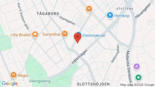 Lägenheter till salu i Helsingborg - kort over placeringen