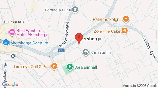 Bostadsrätter till salu i Österåker - kort over placeringen