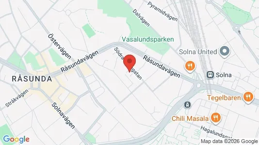 Lägenheter till salu i Solna - kort over placeringen