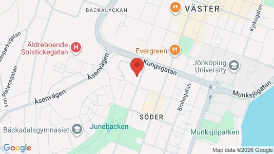 Lägenheter till salu i Jönköping - kort over placeringen