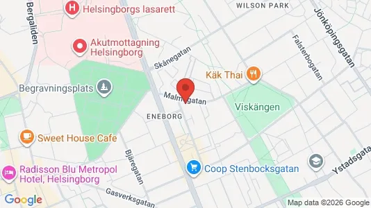 Bostadsrätter till salu i Helsingborg - kort over placeringen