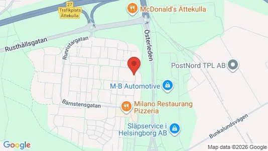 Bostadsrätter till salu i Helsingborg - kort over placeringen