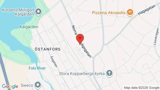 Bostadsrätter till salu i Falun - kort over placeringen