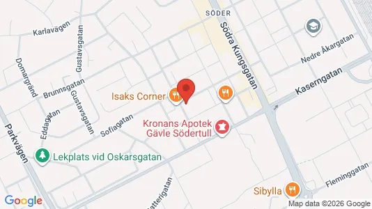 Bostadsrätter till salu i Gävle - kort over placeringen