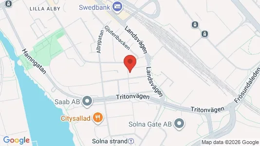 Lägenheter till salu i Täby - kort over placeringen
