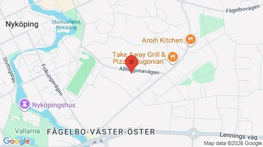 Bostadsrätter till salu i Nyköping - kort over placeringen