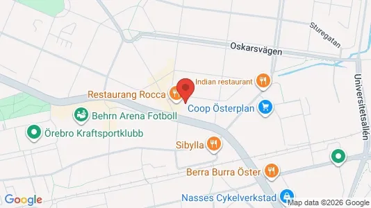 Bostadsrätter till salu i Örebro - kort over placeringen