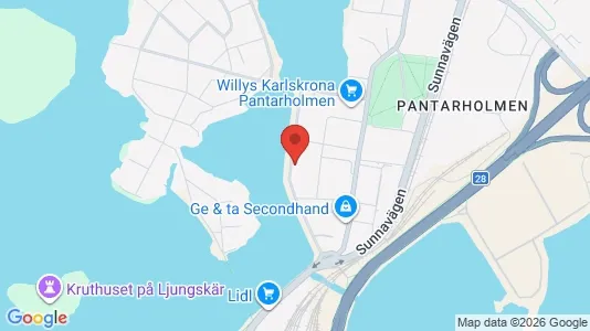 Bostadsrätter till salu i Karlskrona - kort over placeringen