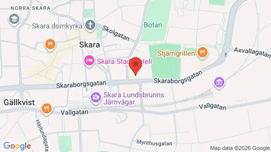 Lägenheter att hyra i Skara - kort over placeringen