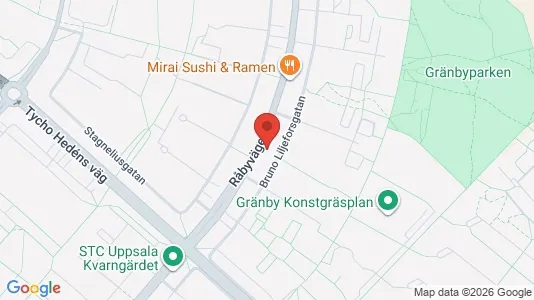 Lägenheter till salu i Uppsala - kort over placeringen
