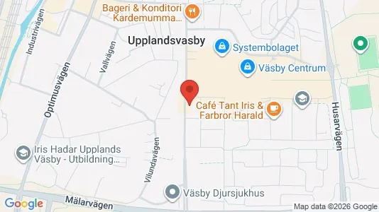 Bostadsrätter till salu i Upplands Väsby - kort over placeringen