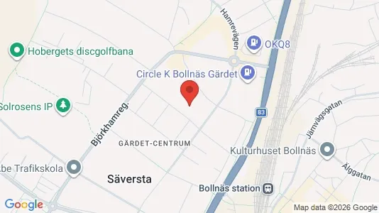 Bostadsrätter till salu i Bollnäs - kort over placeringen
