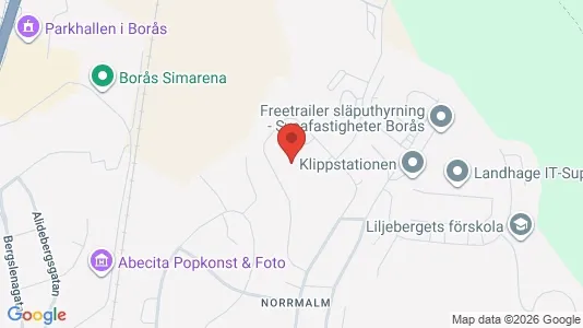 Lägenheter till salu i Borås - kort over placeringen