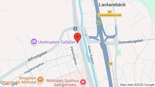 Lägenheter till salu i Mölndal - kort over placeringen