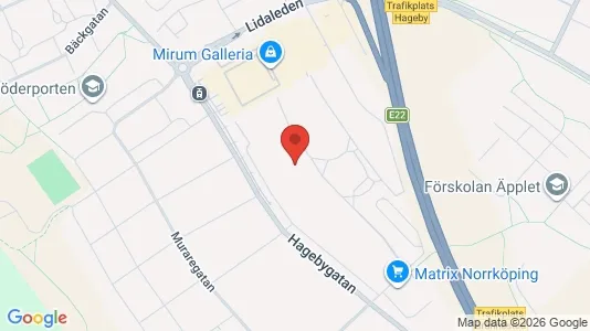 Lägenheter att hyra i Norrköping - kort over placeringen