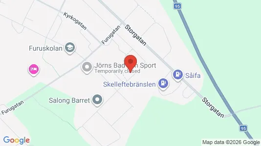 Lägenheter att hyra i Skellefteå - kort over placeringen