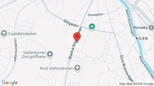 Lägenheter att hyra i Ronneby - kort over placeringen