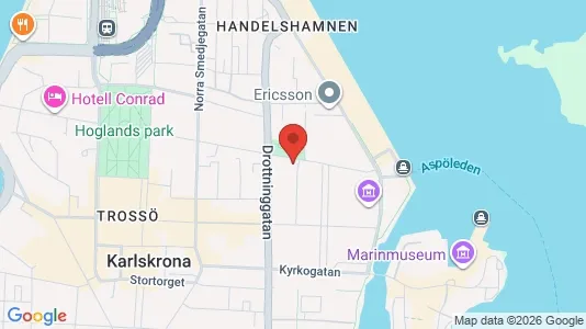 Bostadsrätter till salu i Karlskrona - kort over placeringen