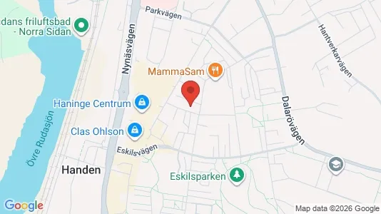 Bostadsrätter till salu i Haninge - kort over placeringen