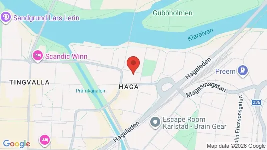 Bostadsrätter till salu i Karlstad - kort over placeringen