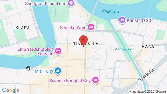 Bostadsrätter till salu i Karlstad - kort over placeringen