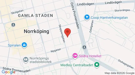 Bostadsrätter till salu i Norrköping - kort over placeringen