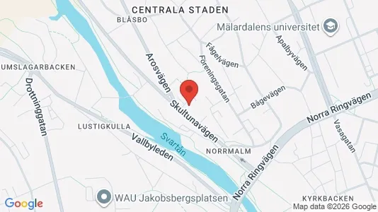 Bostadsrätter till salu i Västerås - kort over placeringen