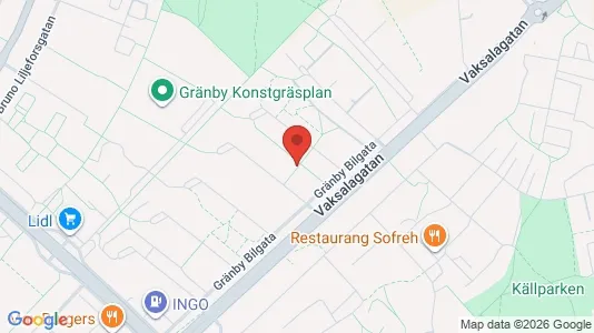 Bostadsrätter till salu i Uppsala - kort over placeringen