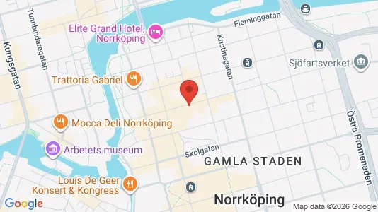 Bostadsrätter till salu i Norrköping - kort over placeringen