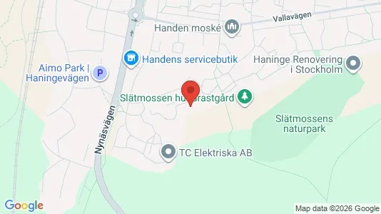 Bostadsrätter till salu i Haninge - kort over placeringen