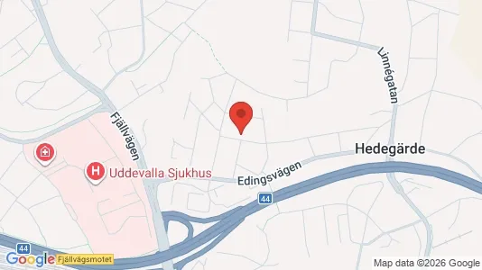 Bostadsrätter till salu i Uddevalla - kort over placeringen