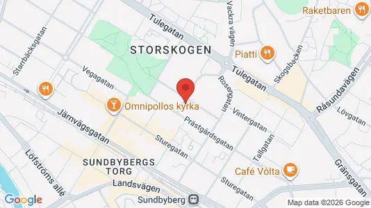 Bostadsrätter till salu i Sundbyberg - kort over placeringen