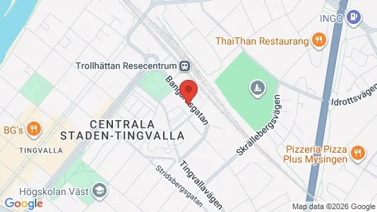 Bostadsrätter till salu i Trollhättan - kort over placeringen