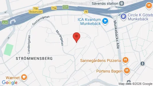 Bostadsrätter till salu i Örgryte-Härlanda - kort over placeringen
