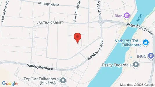 Bostadsrätter till salu i Falkenberg - kort over placeringen
