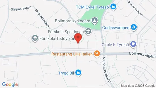 Bostadsrätter till salu i Tyresö - kort over placeringen