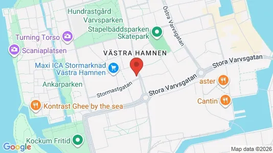 Bostadsrätter till salu i Malmö Centrum - kort over placeringen
