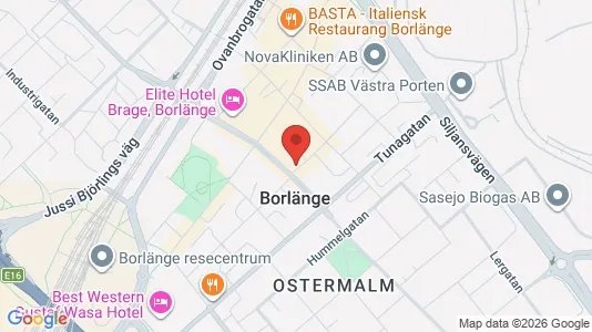 Bostadsrätter till salu i Borlänge - kort over placeringen