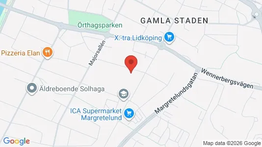Bostadsrätter till salu i Lidköping - kort over placeringen